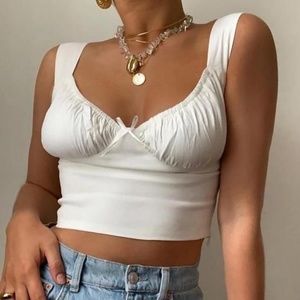 Lolita white milkmaid top